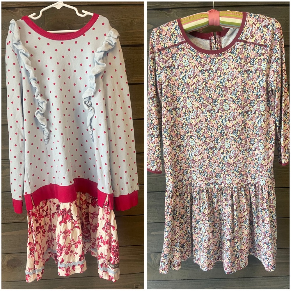 Matilda Jane Red and Pink Floral Kids Dress Set